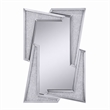 Bowery Hill Rectangular Wall Decor with Mirrored Frame and Diamonds