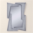 Bowery Hill Rectangular Wall Decor with Mirrored Frame and Diamonds
