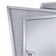 Bowery Hill Rectangular Wall Decor with Mirrored Frame and Diamonds