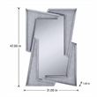 Bowery Hill Rectangular Wall Decor with Mirrored Frame and Diamonds