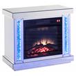 Bowery Hill LED Electric Fireplace in Mirrored and Faux Diamonds