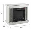Bowery Hill LED Electric Fireplace in Mirrored and Faux Diamonds