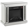 Bowery Hill LED Electric Fireplace in Mirrored and Faux Diamonds