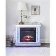 Bowery Hill LED Electric Fireplace in Mirrored and Faux Diamonds