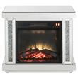 Bowery Hill LED Electric Fireplace in Mirrored and Faux Diamonds