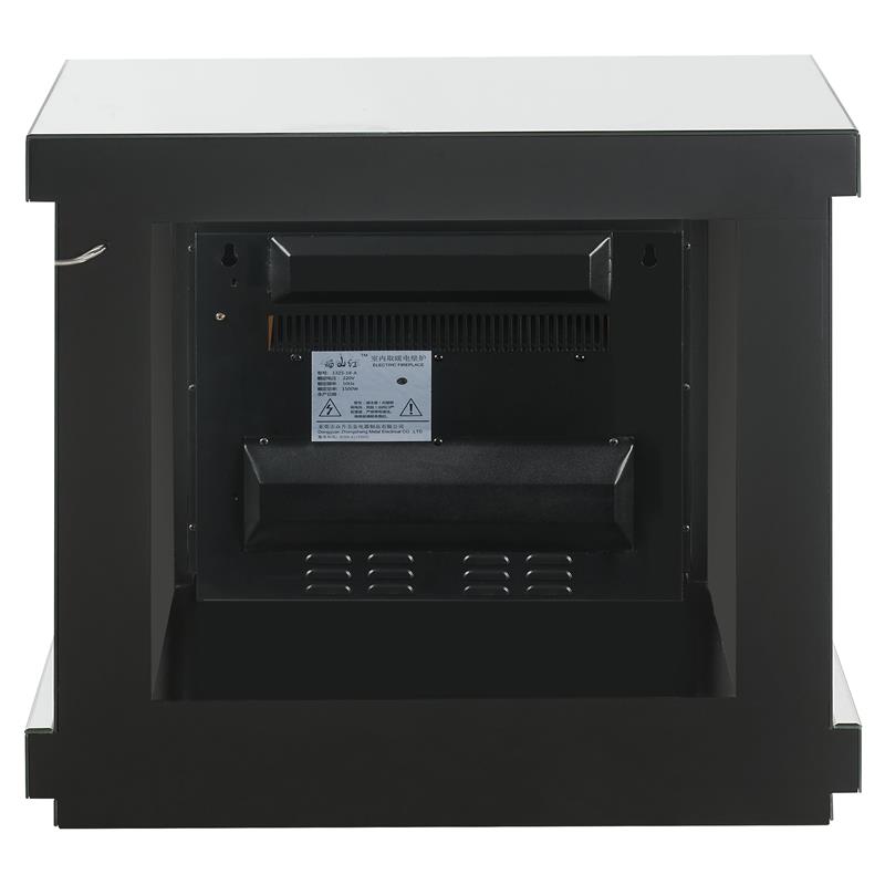 Bowery Hill LED Electric Fireplace in Mirrored and Faux Diamonds