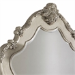Bowery Hill Mirror with Arched Floral Frame in Antique White Finish