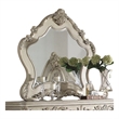 Bowery Hill Mirror with Arched Floral Frame in Antique White Finish