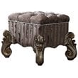 Bowery Hill Vanity Stool with Scrolled Apron and Antique Platinum Finish