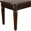 Bowery Hill End Table with Wooden Top in Espresso Finish