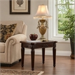Bowery Hill End Table with Wooden Top in Espresso Finish