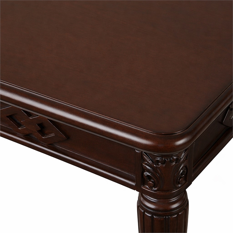 Bowery Hill End Table with Wooden Top in Espresso Finish