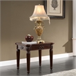 Bowery Hill End Table with Wooden Top in Espresso Finish