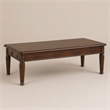Bowery Hill Traditional Coffee Table with Wooden Top in Espresso Finish