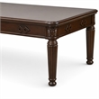 Bowery Hill Traditional Coffee Table with Wooden Top in Espresso Finish