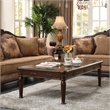 Bowery Hill Traditional Coffee Table with Wooden Top in Espresso Finish