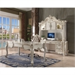 Bowery Hill Executive Writing Desk in Bone White with 3 Drawers