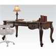 Bowery Hill Executive Writing Desk with Cherry Oak Finish and 3 Drawers