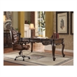 Bowery Hill Executive Writing Desk with Cherry Oak Finish and 3 Drawers