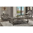 Bowery Hill Square End Table with Bottom Shelf in Antique Platinum Finish