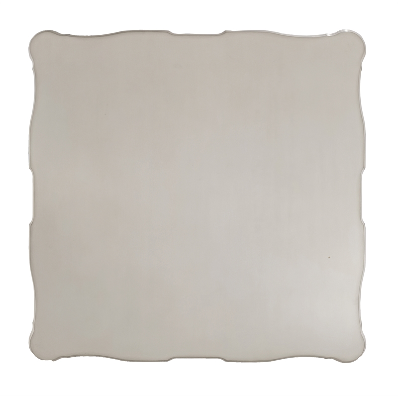 Bowery Hill Square Wood Counter Table with Apron in Bone White