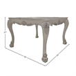 Bowery Hill Square Wood Counter Table with Apron in Bone White