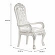 Bowery Hill Executive Office Chair in Synthetic Leather with Bone Finish