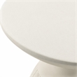 Bowery Hill Cement Concrete Accent Table in Natural White Finish