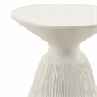 Bowery Hill Cement Concrete Accent Table in Natural White Finish