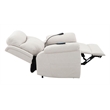 Bowery Hill Microfiber Power Recliner with Lift and Massage in Beige