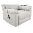 Bowery Hill Microfiber Power Recliner with Lift and Massage in Beige
