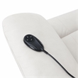Bowery Hill Microfiber Power Recliner with Lift and Massage in Beige
