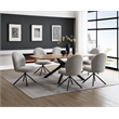 Bowery Hill Wood and Metal Rectangular Dining Table in Natural and Black