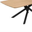 Bowery Hill Wood and Metal Rectangular Dining Table in Natural and Black