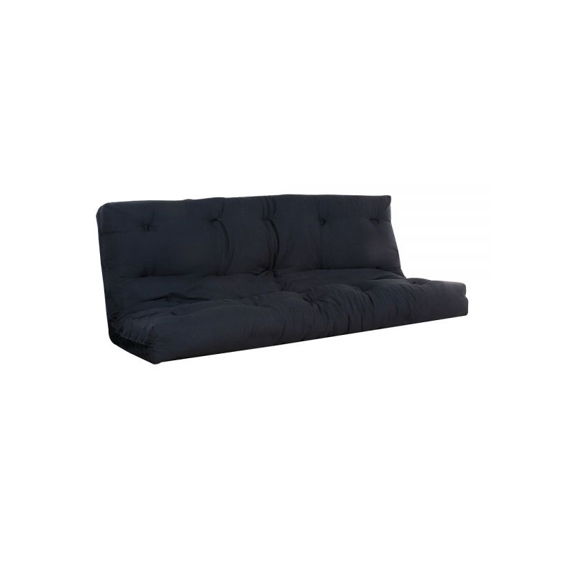 Bowery Hill Black Full Futon Mattress with Tufted Reversible Design
