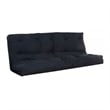 Bowery Hill Black Full Futon Mattress with Tufted Reversible Design