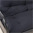 Bowery Hill Black Full Futon Mattress with Tufted Reversible Design