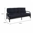 Bowery Hill Black Full Futon Mattress with Tufted Reversible Design