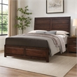 Bowery Hill Queen Wood Panel Bed in Walnut Finish