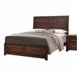 Bowery Hill Queen Wood Panel Bed in Walnut Finish