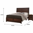 Bowery Hill Queen Wood Panel Bed in Walnut Finish