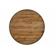 Bowery Hill Wallace II Round Dining Table with Wooden Trestle Base in Oak