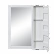 Bowery Hill Full-Length Metal Vanity Mirror with Storage in White