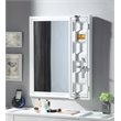 Bowery Hill Full-Length Metal Vanity Mirror with Storage in White