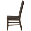 Bowery Hill Wooden Side Chair with Slatted Back Set of 2 in Rustic Walnut