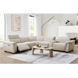 Bowery Hill Boucle Fabric Power Motion Sectional Sofa in Beige