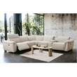 Bowery Hill Boucle Fabric Power Motion Sectional Sofa in Beige
