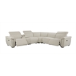 Bowery Hill Boucle Fabric Power Motion Sectional Sofa in Beige