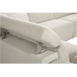 Bowery Hill Boucle Fabric Power Motion Sectional Sofa in Beige