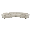 Bowery Hill Boucle Fabric Power Motion Sectional Sofa in Beige